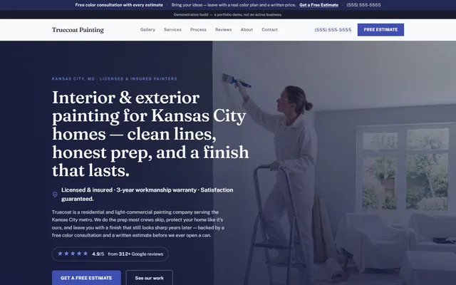 The live Painting demo site we built